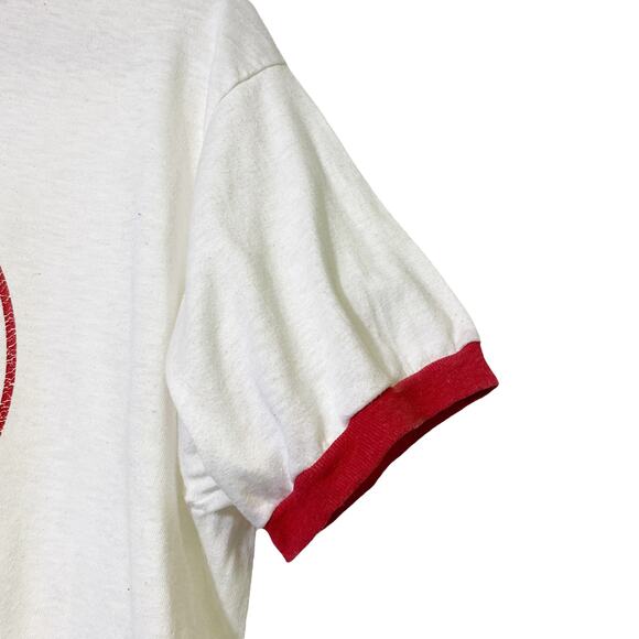 Vintage Apha Los Angeles Mens Single Stitch Graphic Ringer T Shirt 1978 - Picture 4 of 7